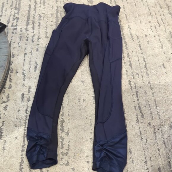 Lululemon Seek The Heat Crop Mini Coast Camo Deep Navy Black / Naval Blue - Picture 8 of 11